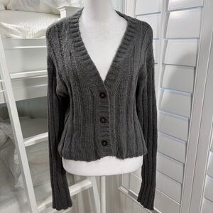 NWT Gray Cardigan Sweater